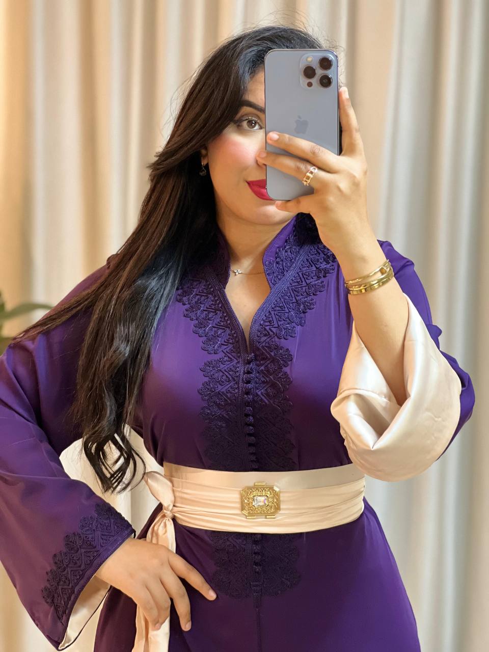 Cafran Marocain Luxe Gris Bleu 2026 - Édition Eid