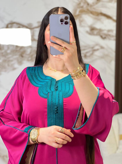 Kandoura Royale Fuchsia 2026 - Luxe Élégant