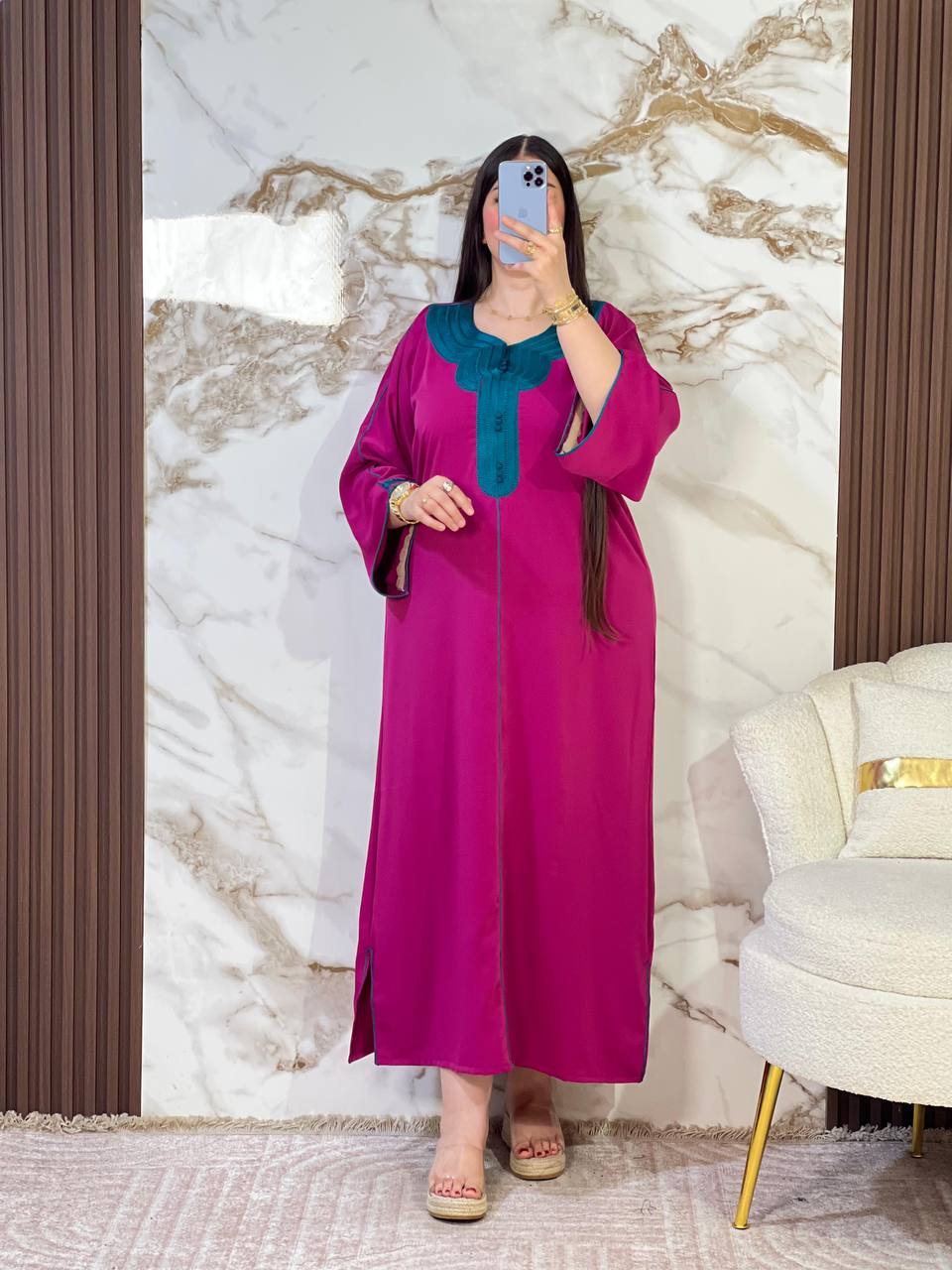 Kandoura Royale Fuchsia 2026 - Luxe Élégant