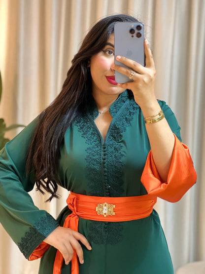 Cafran Marocain Luxe Gris Bleu 2026 - Édition Eid