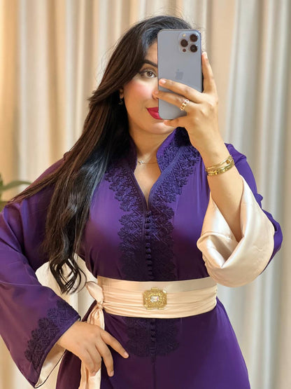 Cafran Marocain Luxe Gris Bleu 2026 - Édition Eid